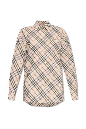 Tシャツ・カットソー Burberry FW24 Wool blend shirt with Check motif (8093314) Burberry Wool blend shirt with Check motif - Women | VIETTI